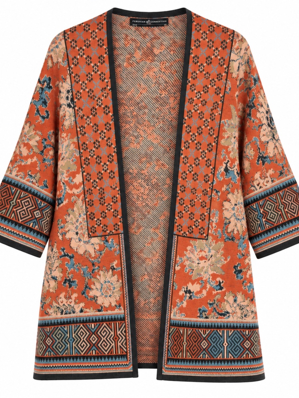 Peruvian Connection Adana Cardigan Azalea Pima Cotton XL